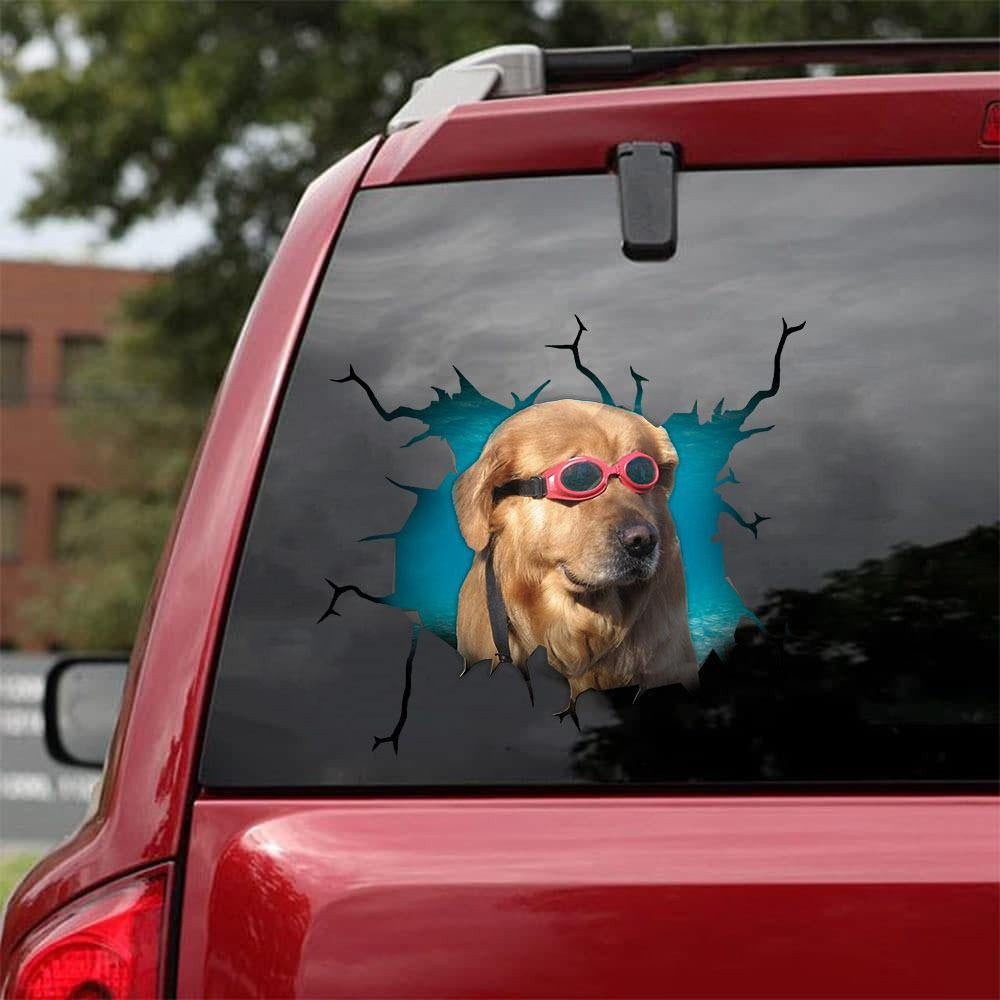 Dogs Crack Sticker, Funny Car Decal For Window & Bumper