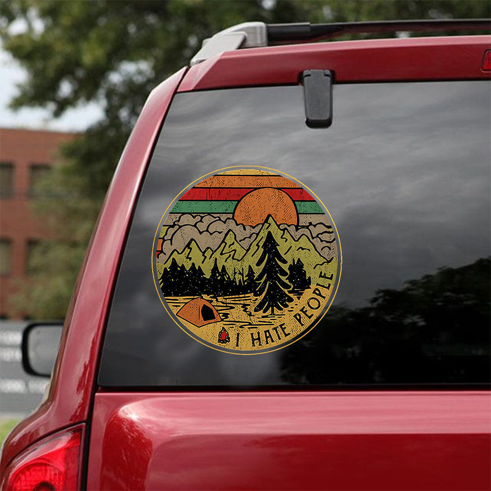 Camping Car Ticker, Rear Window Sticker, Decal For Window & Bumper