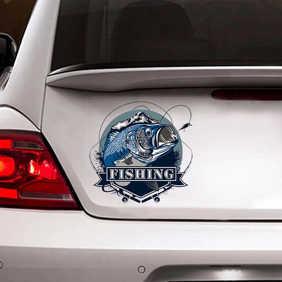 Bass Fishing Duck Decal, Car Sticker For Window & Bumper