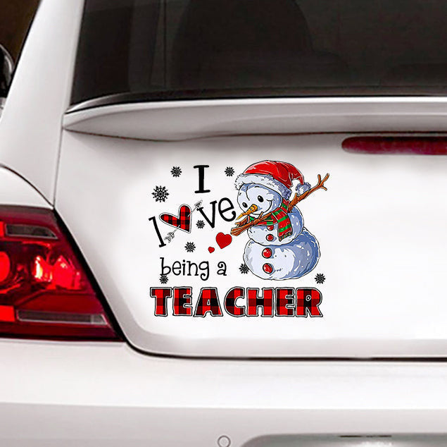 Teacher Head Decal, Car Sticker For Window & Bumper