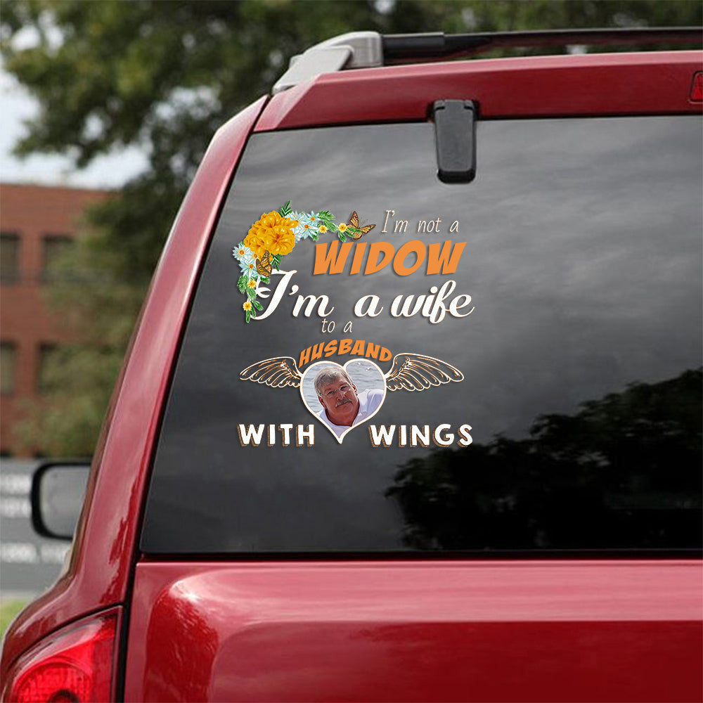 Husband With Wings Decal, Car Sticker For Window & Bumper