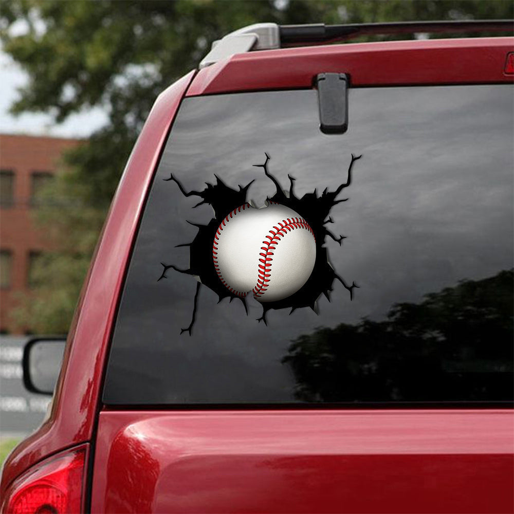 Baseball Decal, Car Sticker For Window & Bumper