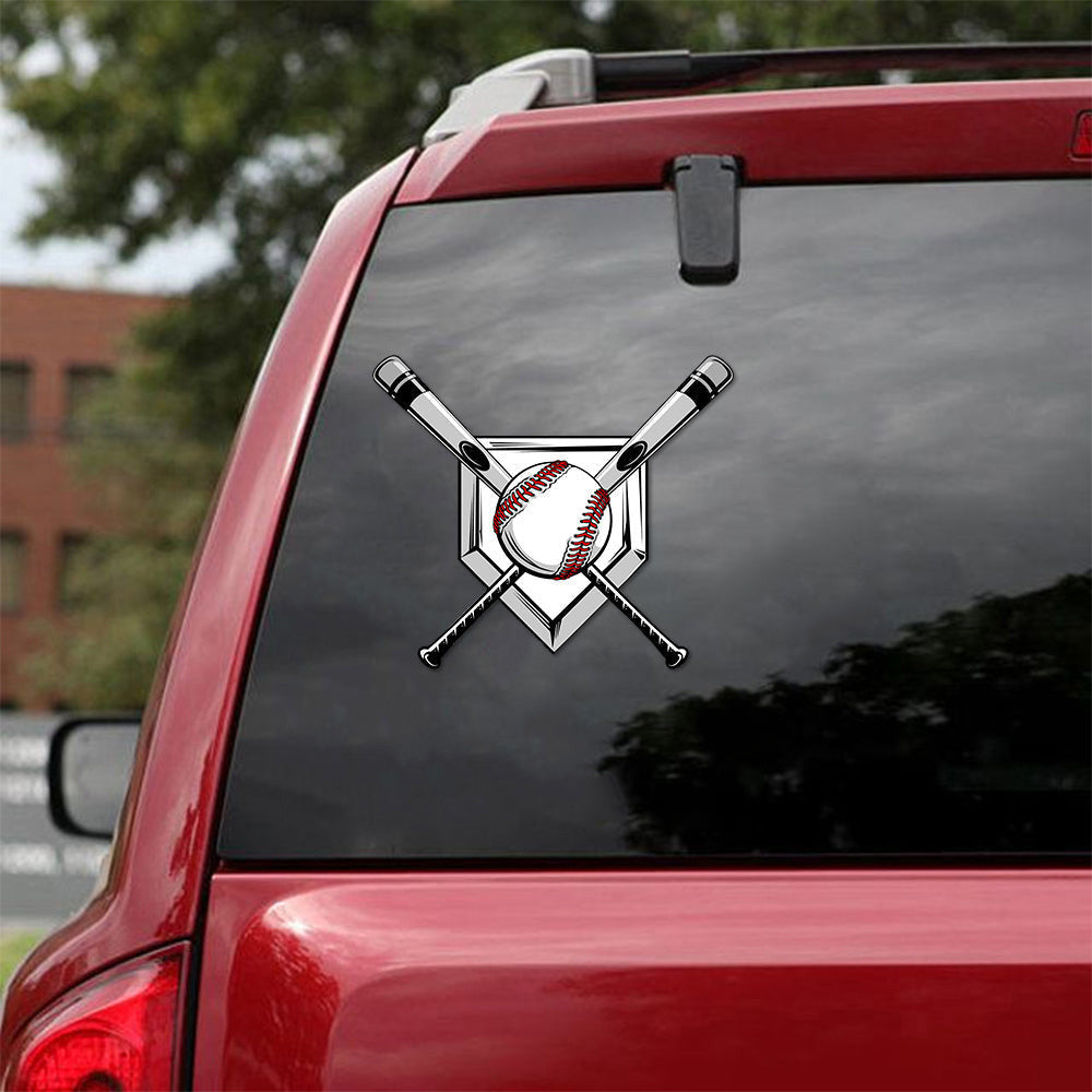 Baseball Head Decal, Car Sticker For Window & Bumper