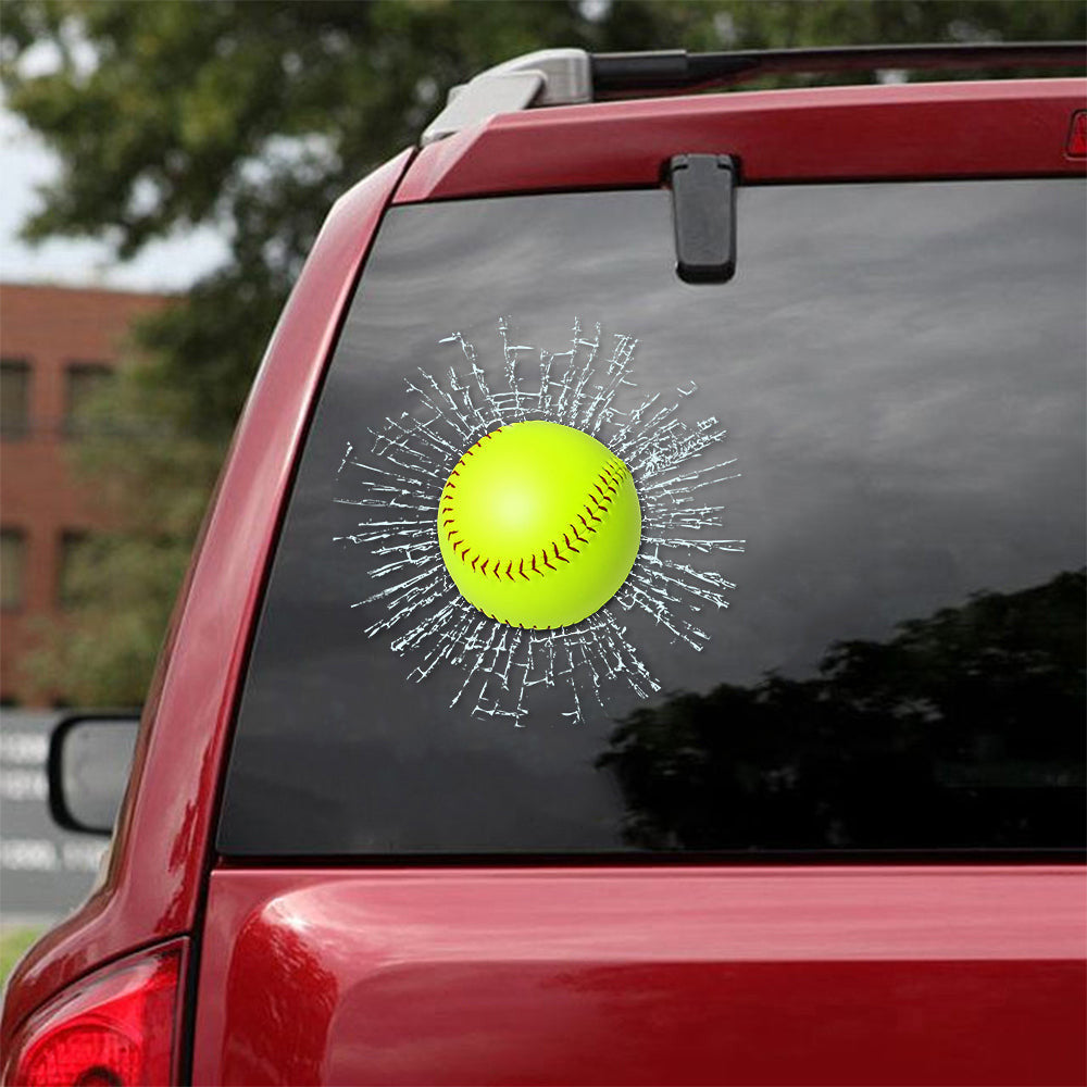 Baseball Decal, Car Sticker For Window & Bumper