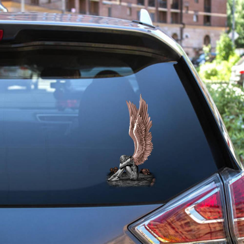 Angel Wings Cute Angel Christian Lovers Family Home Decal Car Vinyl Decal Sticker Window Decals, Peel and Stick Wall Decals