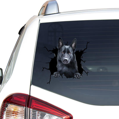Black German Shepherd Dog Breeds Dogs Decal, Car Sticker For Window & Bumper