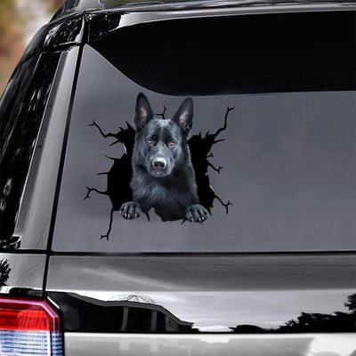 Black German Shepherd Dog Breeds Dogs Decal, Car Sticker For Window & Bumper