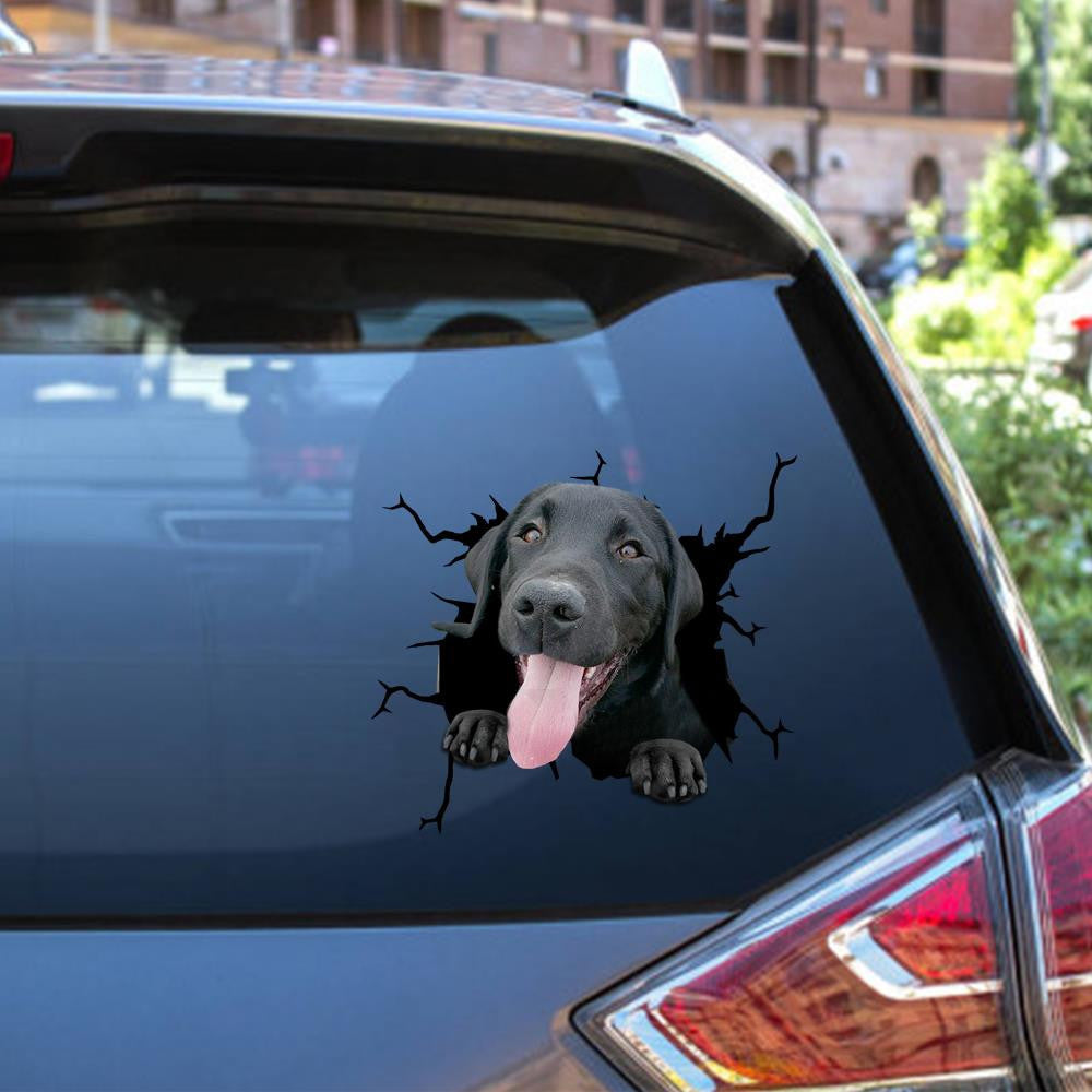 Black Labrador Dog Breeds Dogs Decal, Car Sticker For Window & Bumper