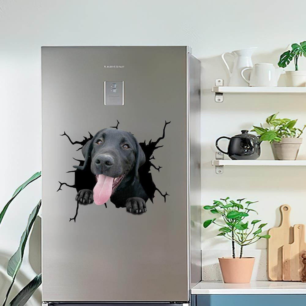 Black Labrador Dog Breeds Dogs Decal, Car Sticker For Window & Bumper