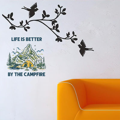 Camping Crack Decal, Funny Car Sticker For Window & Bumper
