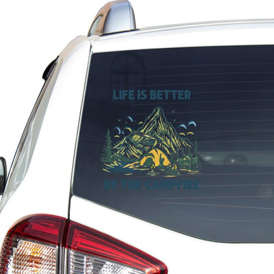 Camping Crack Decal, Funny Car Sticker For Window & Bumper