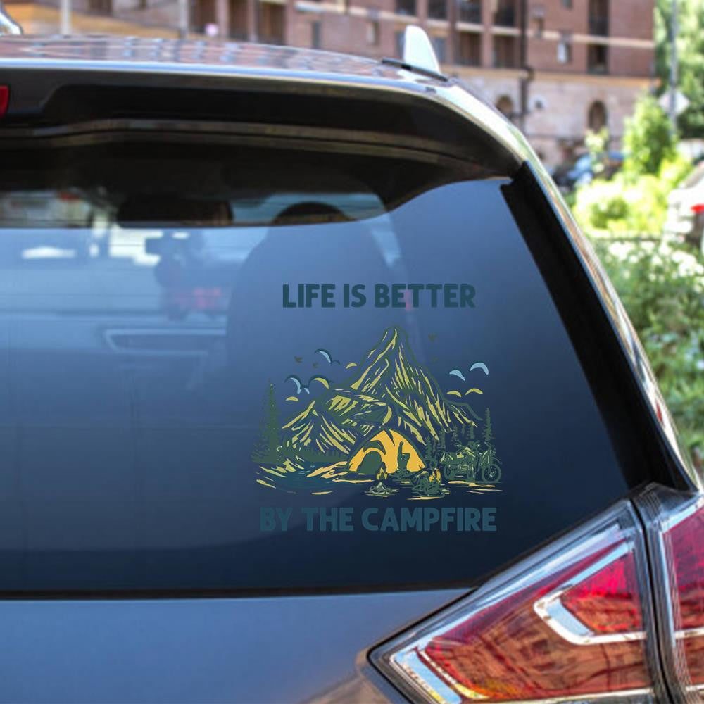 Camping Crack Decal, Funny Car Sticker For Window & Bumper