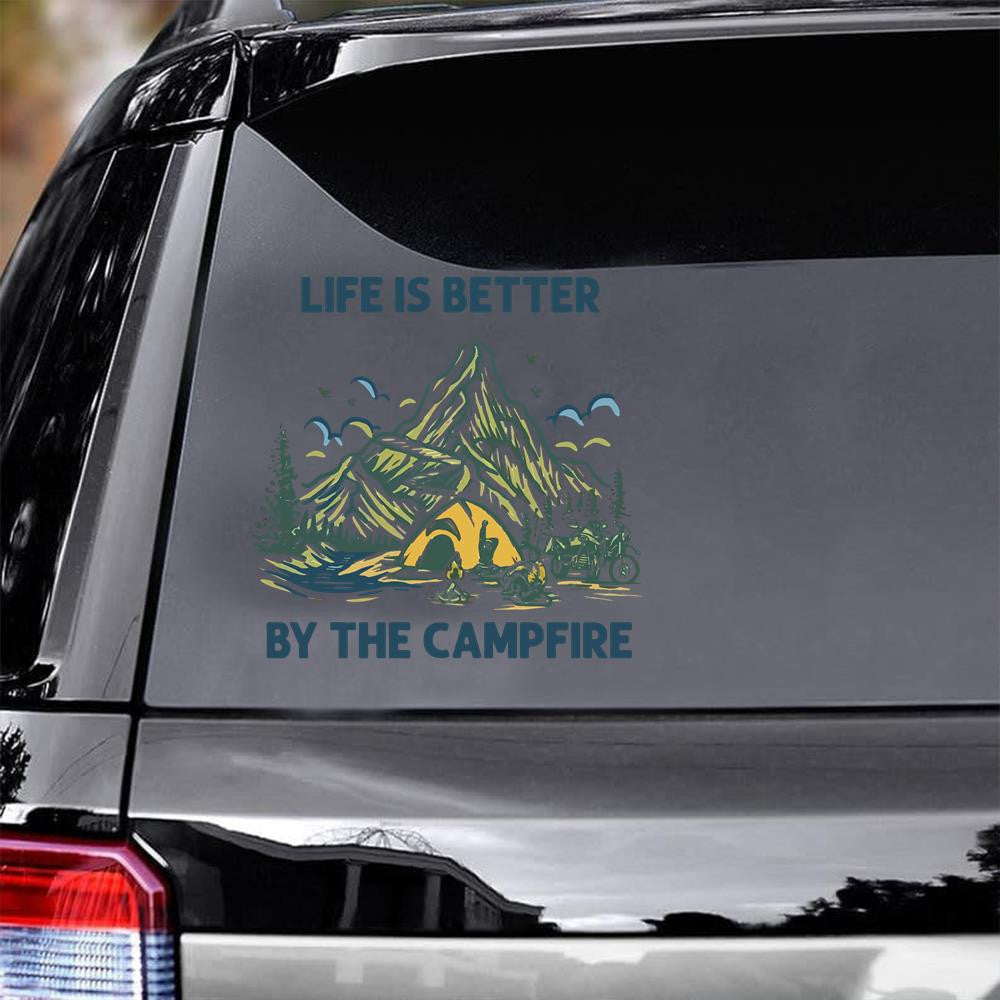 Camping Crack Decal, Funny Car Sticker For Window & Bumper