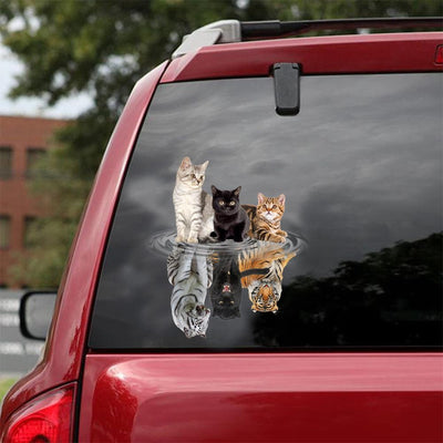 Cats Shade Tigers Animal Car Window Funny Gifs Custom Car Vinyl Car S Gift Tag.Png Car Vinyl Decal Sticker Window Decals, Peel and Stick Wall Decals