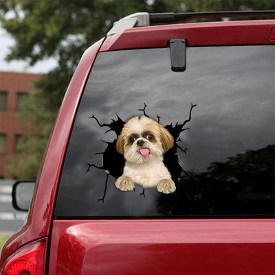Shih Tzu Dog Breeds Dogs Decal, Car Sticker For Window & Bumper