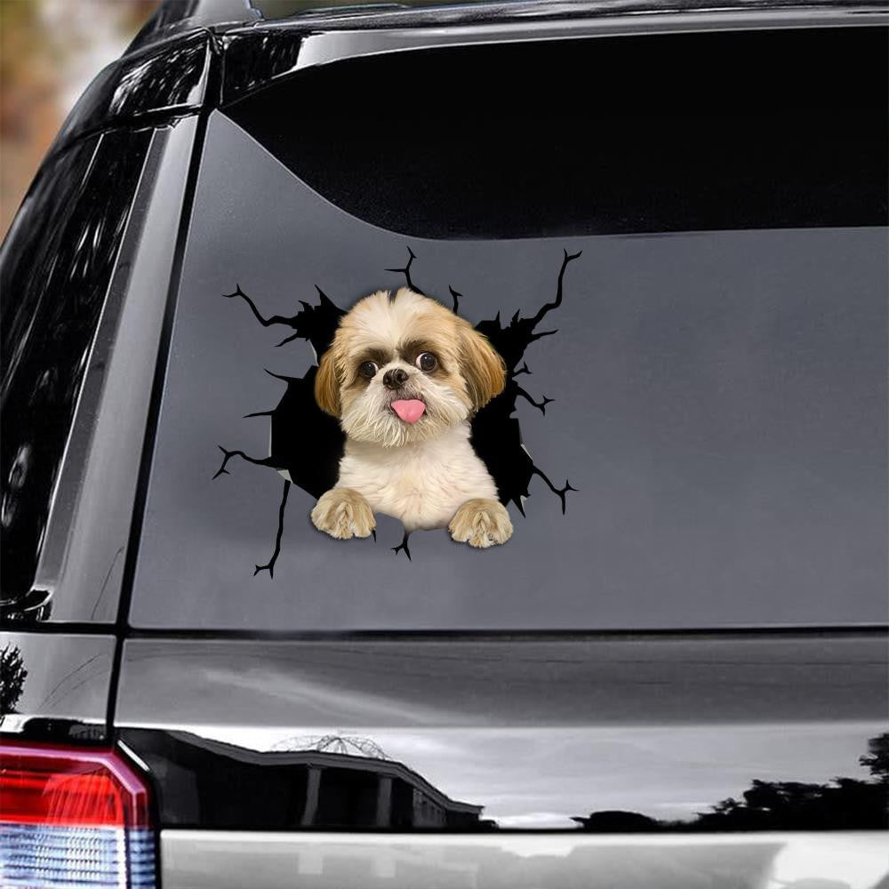 Shih Tzu Dog Breeds Dogs Decal, Car Sticker For Window & Bumper