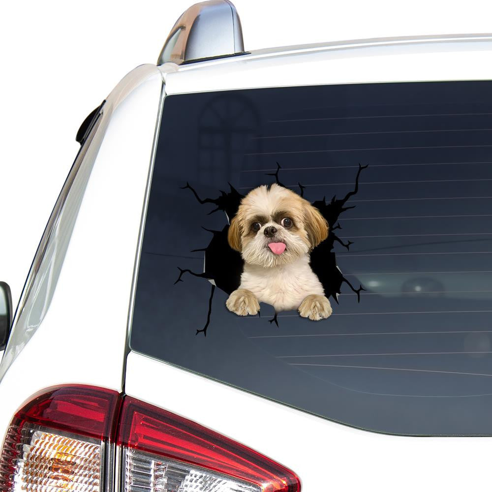 Shih Tzu Dog Breeds Dogs Decal, Car Sticker For Window & Bumper