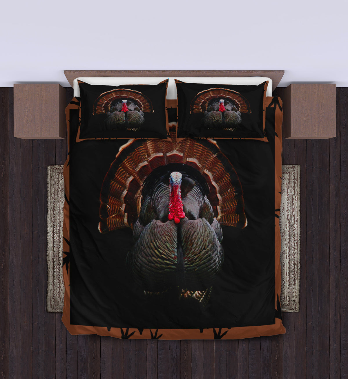 Thanksgiving Turkey Duvet Cover Bedding Set - Gift for Turkey Lovers