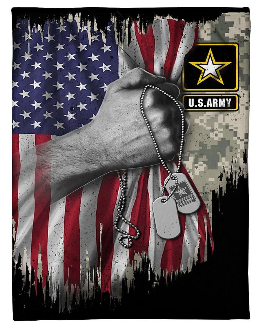 Veteran U.S. Branches USA Flag Sherpa Fleece Blanket