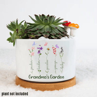 Personalized Name Garden Plant Pot, Custom Mom Flower Pot, Outdoor Flower Pot With Customized Name, Birthday Gift, Mothers Day Gift