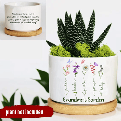 Personalized Name Garden Plant Pot, Custom Mom Flower Pot, Outdoor Flower Pot With Customized Name, Birthday Gift, Mothers Day Gift