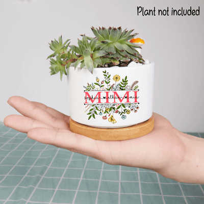 Personalized Mimi Mini Plant Pot, Custom Grandma Gifts, Gifts for Grandma Gardener with Custom Nickname, Custom Nana Gigi Plant Pot