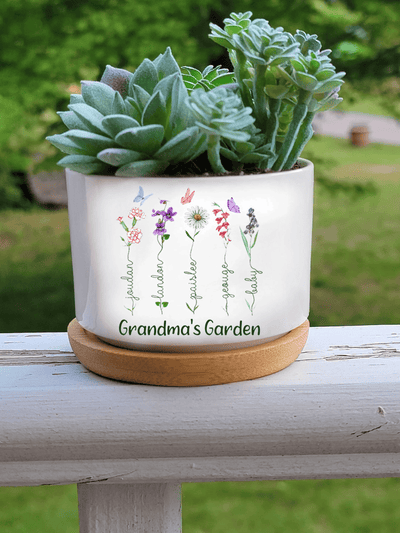 Personalized Name Garden Plant Pot, Custom Mom Flower Pot, Outdoor Flower Pot With Customized Name, Birthday Gift, Mothers Day Gift