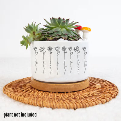 Personalized Name Garden Plant Pot, Custom Mom Flower Pot, Outdoor Flower Pot With Customized Name, Birthday Gift, Mothers Day Gift
