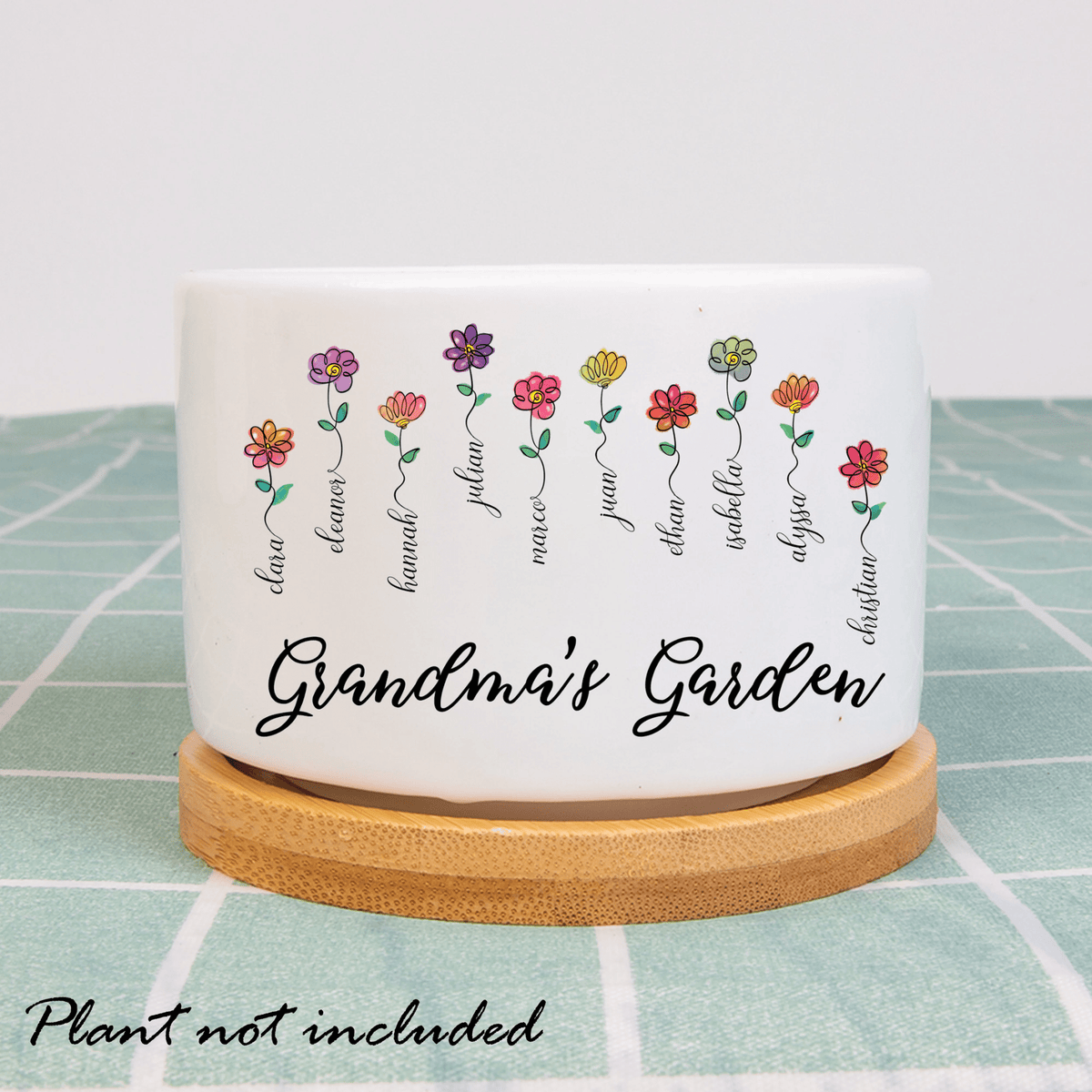 Personalized Grandma Mini Succulent Pot, Nana Mini Plant Pot With Kids Names, Grandma Mini Flower Plant Pot, Mini Desk Decor for Mothers Day