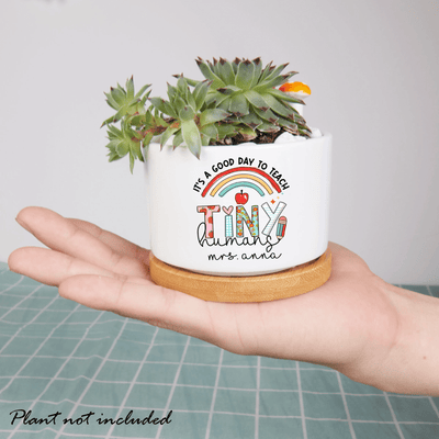 It's a good day to teach tiny humans Custom Flower Pot, Teacher Gifts, Teacher Appreciation, School Gifts, Teacher Pot, Custom Flower Pot