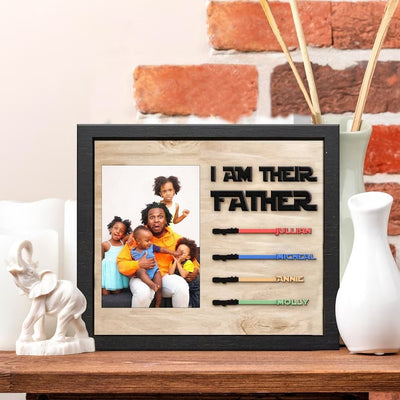 Happy Father's Day I Am Their Father Wooden Sign With Photo