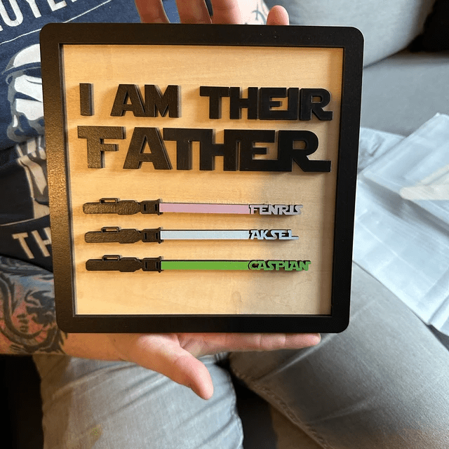 I Am Their Father - Fathers Day Gift - Personalized Plaques - Wooden Sign Board - Custom Name - Birthday Gift for Dad - Funny Gift for Him