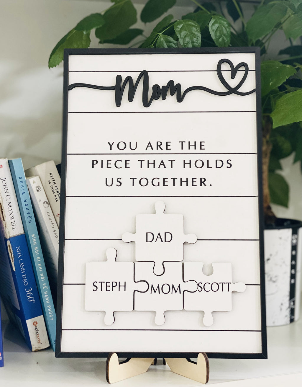 Mother's Day Puzzle Sign | Personalized Custom Gift | You Are The Piece That Holds Us Together