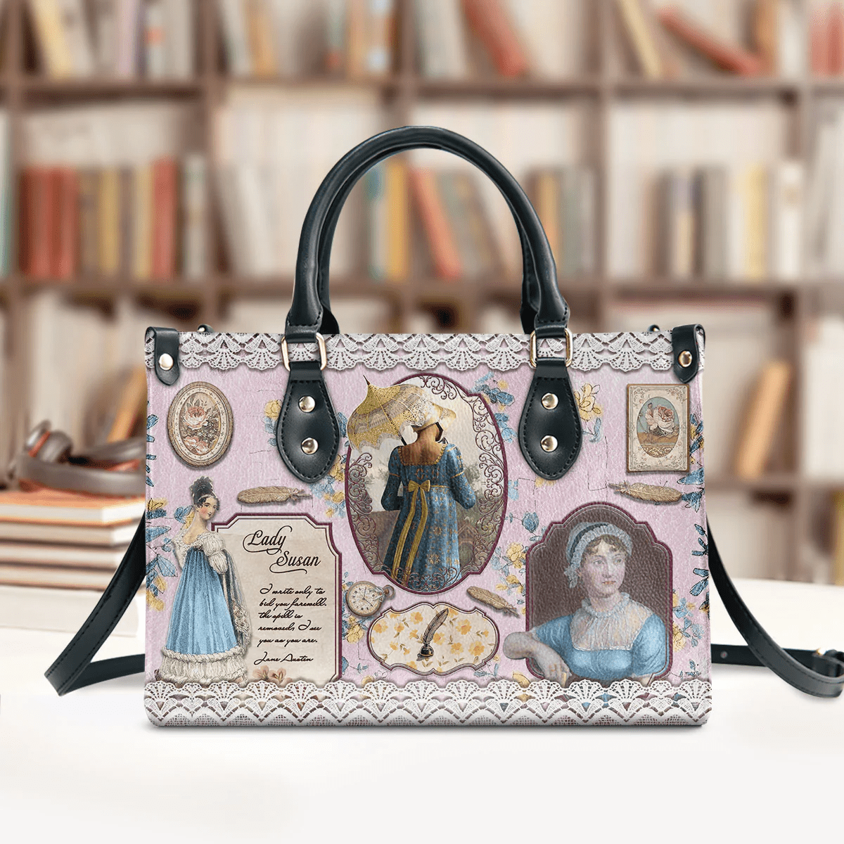 Exquisite Custom Handbags: Embrace Jane Austen's Legacy with Lady Susan Inspired Designs, Best Gift for Girl