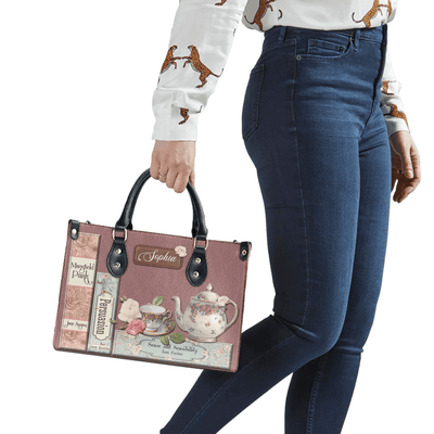 Personalized Handbags in Jane Austen Style, The Perfect Leather Bag Gift for Women, Libro Handbags