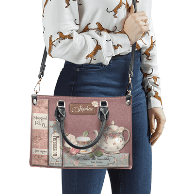 Personalized Handbags in Jane Austen Style, The Perfect Leather Bag Gift for Women, Libro Handbags