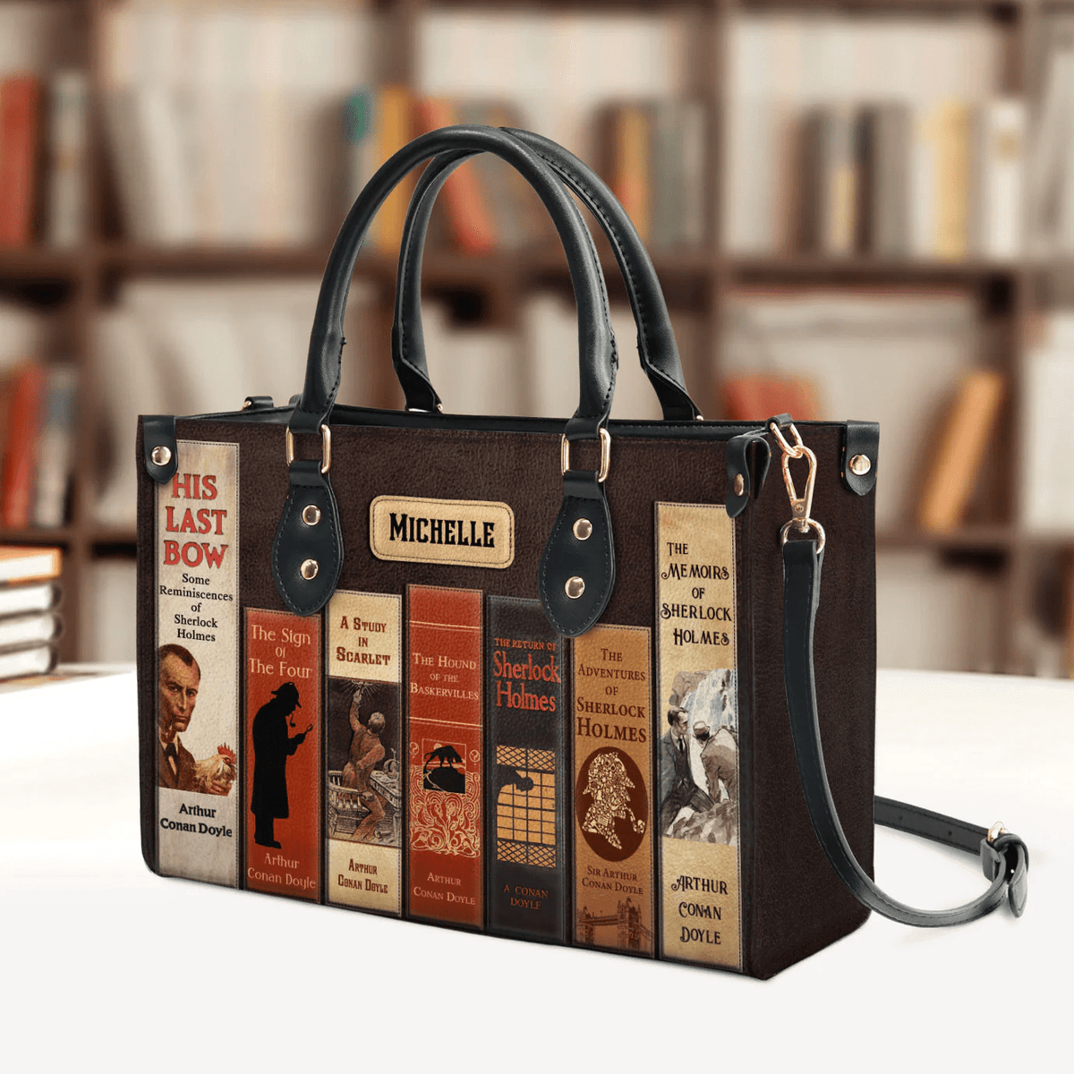 Custom Handbags for Women, Detective Inspired Designs by Arthur Conan Doyle | Libro Handbags