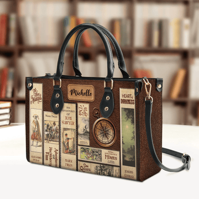 Personalized Handbags for Adventure Books Lovers,Custom Libro Handbags,The Perfect Leather Bag Gift for Book Lovers