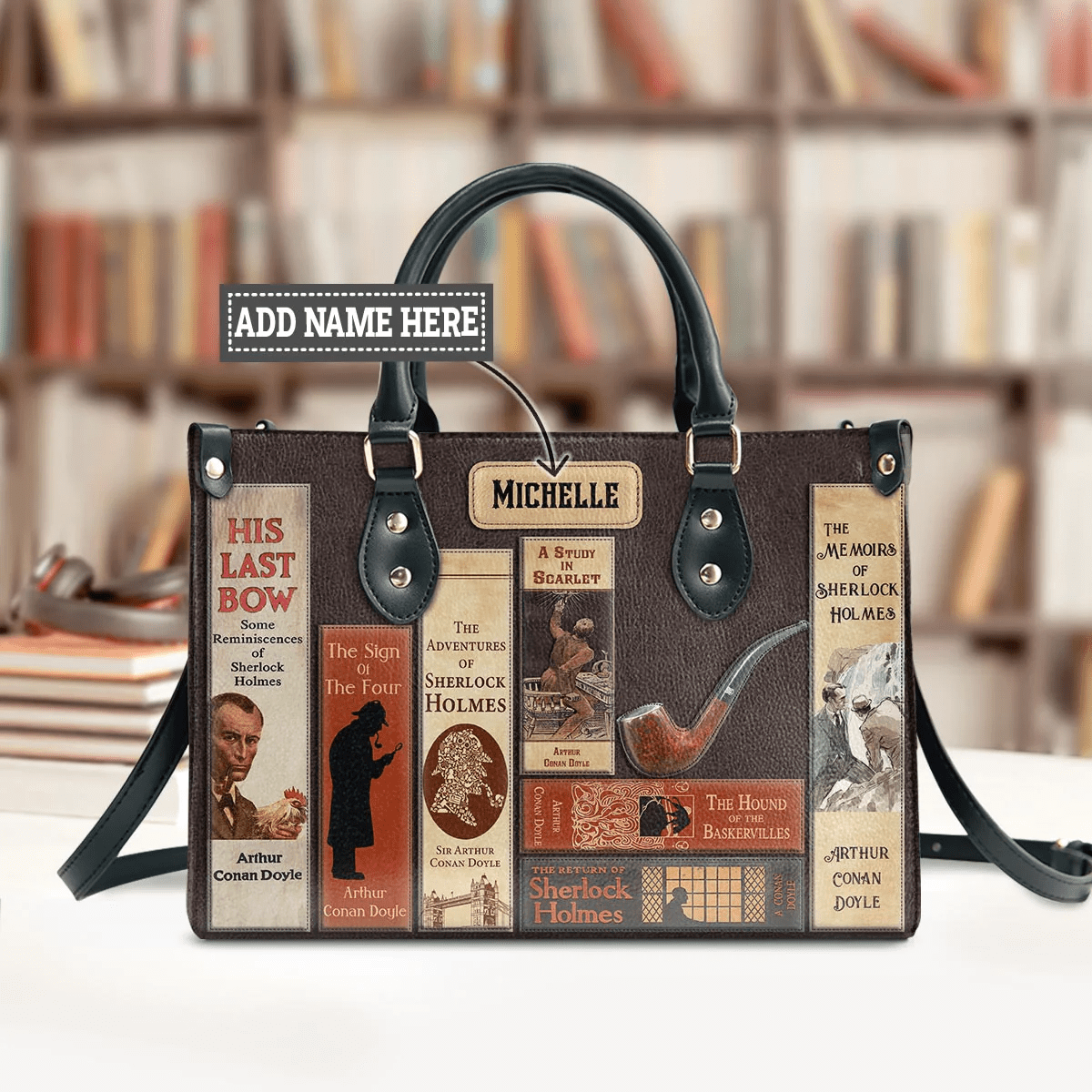 Custom Handbags for Women, Detective Inspired Designs by Arthur Conan Doyle | Libro Handbags