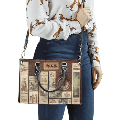 Personalized Handbags for Adventure Books Lovers,Custom Libro Handbags,The Perfect Leather Bag Gift for Book Lovers