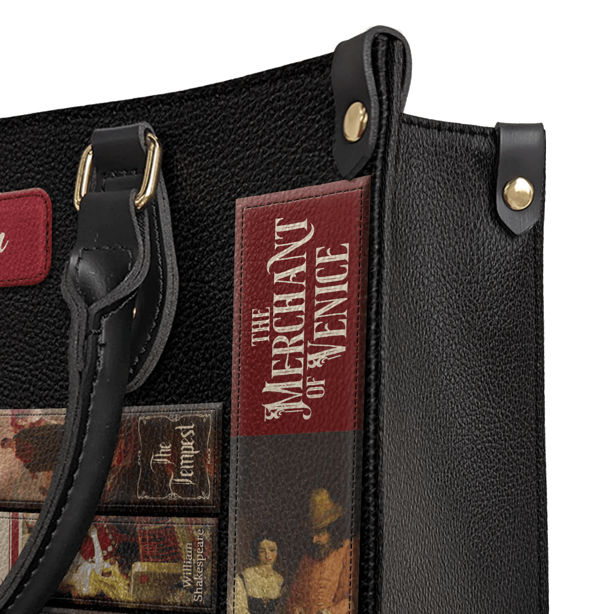 Custom Libro Handbags, Unique Shakespearean Customization, Personalized Gifts for the Ultimate Shakespeare Lover, Leather Handbags