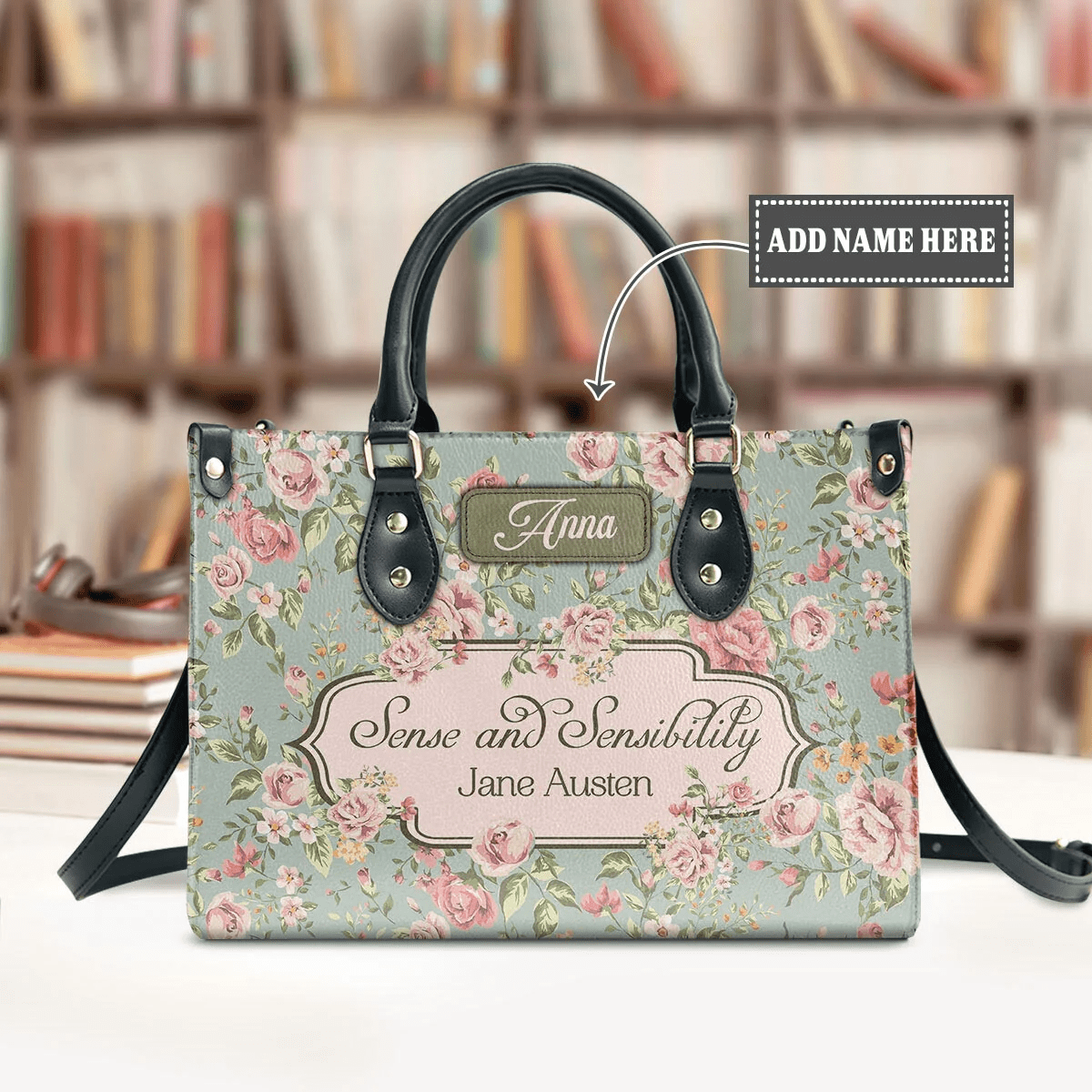 Personalized Handbags in Jane Austen Style, Pride and Prejudice, Libro Handbags Customization