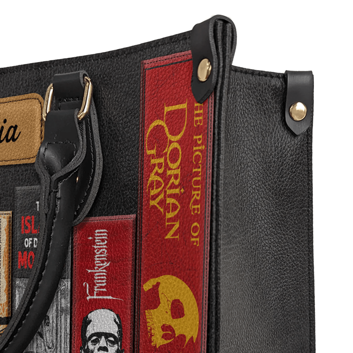 Custom Libro Handbags, Horror-inspired Libro Handbag, Leather Handbag for Women