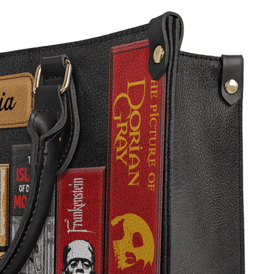 Custom Libro Handbags, Horror-inspired Libro Handbag, Leather Handbag for Women