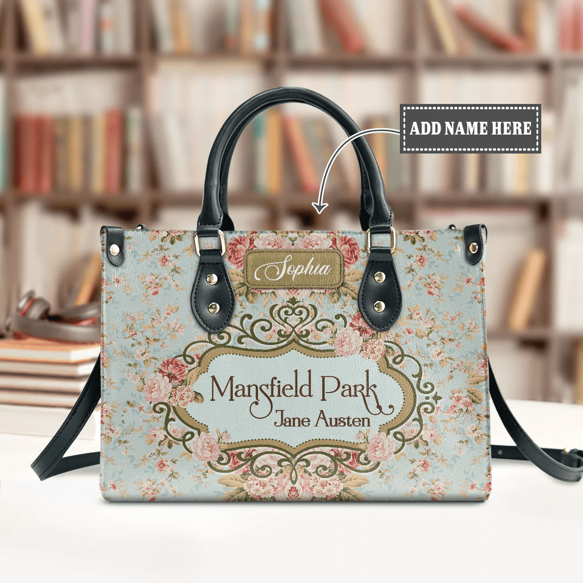 Personalized Handbags in Jane Austen Style, Elegant and Prejudice Inspired, Libro Handbags Customization