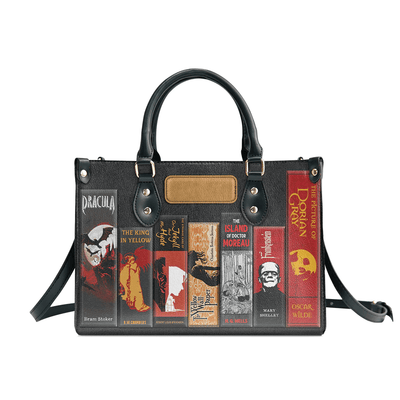 Custom Libro Handbags, Horror-inspired Libro Handbag, Leather Handbag for Women