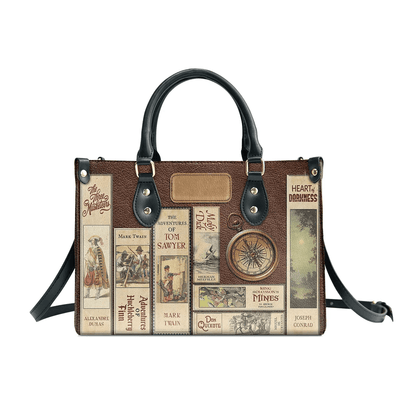 Personalized Handbags for Adventure Books Lovers,Custom Libro Handbags,The Perfect Leather Bag Gift for Book Lovers