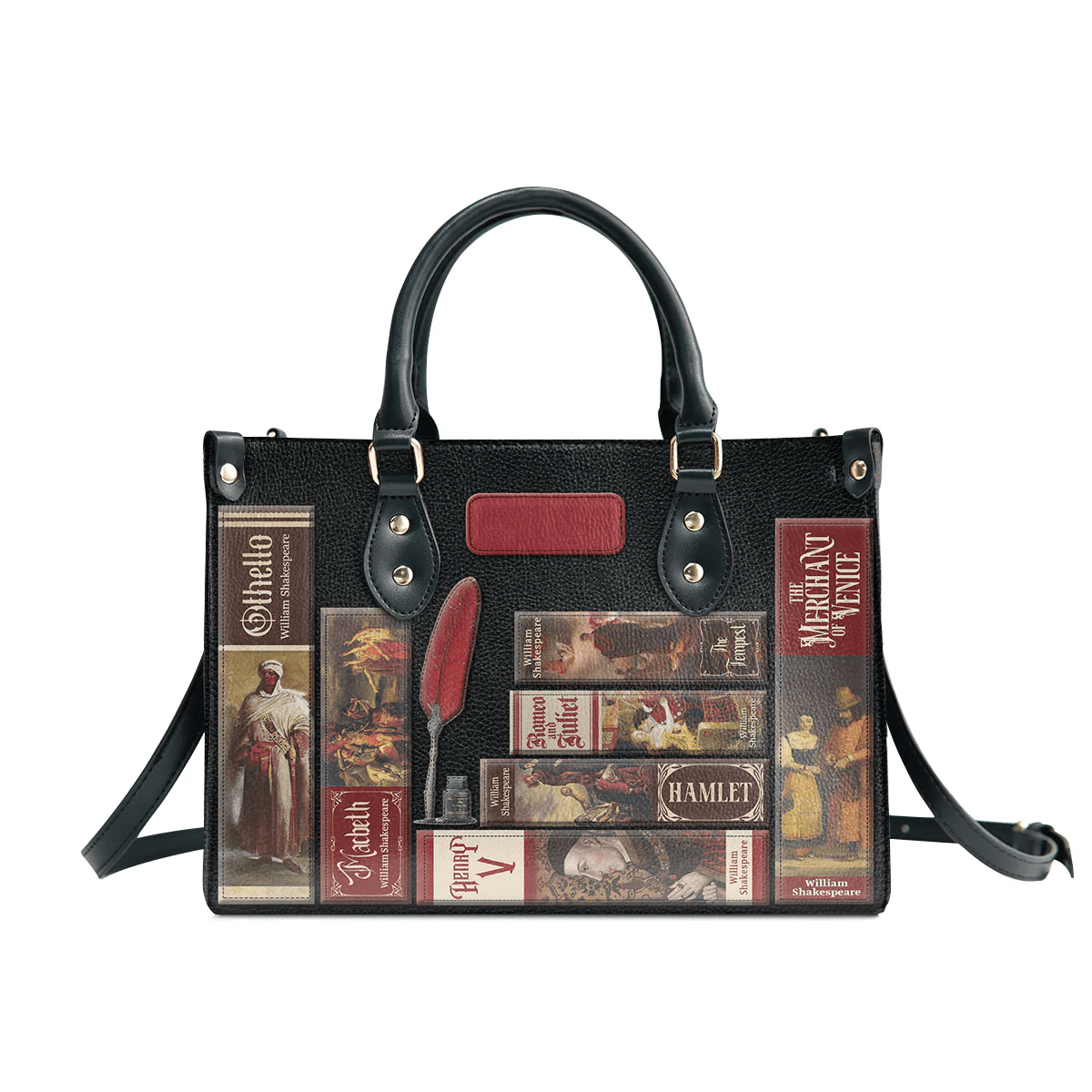 Custom Libro Handbags, Unique Shakespearean Customization, Personalized Gifts for the Ultimate Shakespeare Lover, Leather Handbags