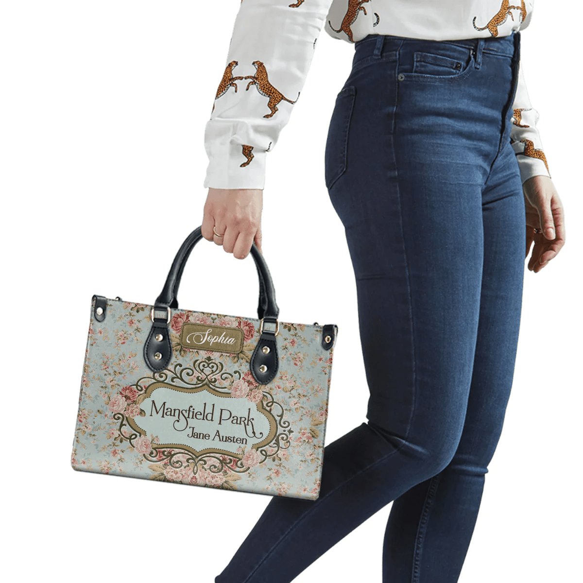 Personalized Handbags in Jane Austen Style, Elegant and Prejudice Inspired, Libro Handbags Customization
