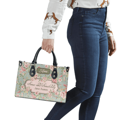 Personalized Handbags in Jane Austen Style, Pride and Prejudice, Libro Handbags Customization